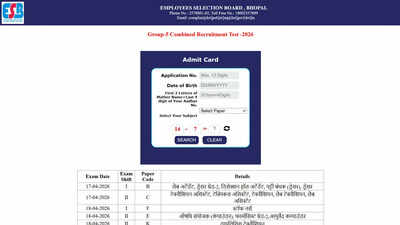 MPESB Group 5 admit card 2026 released for April 15 exam at esb.mp.gov.in: Direct link