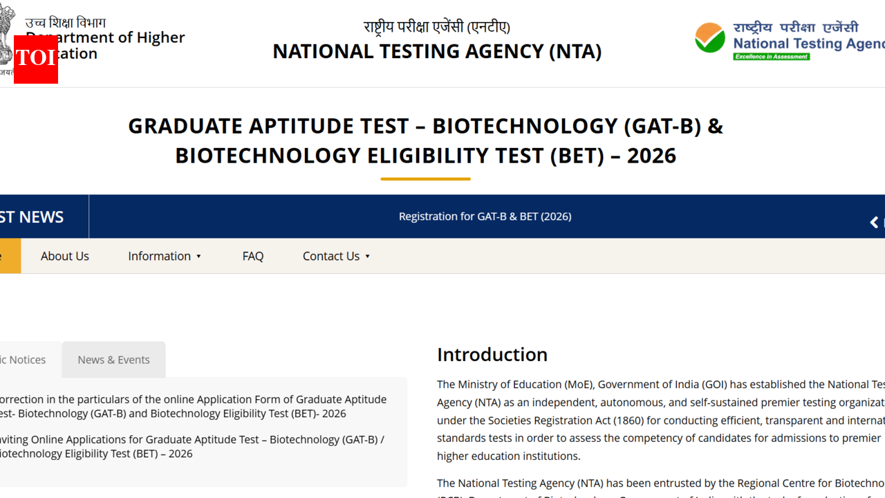 GAT-B, BET 2026 application correction window opens at exams.nta.nic.in: Check direct link, list of editable fields here