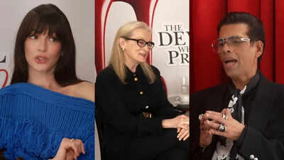 Meryl Streep approves of Karan Johar’s Rs 1.25 lakh shoes as he chats with her and Anne Hathaway ahead of 'The Devil Wears Prada 2'