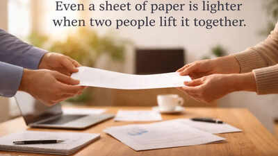 Korean proverb of the day: “Even a sheet of paper is lighter when two people lift it together”