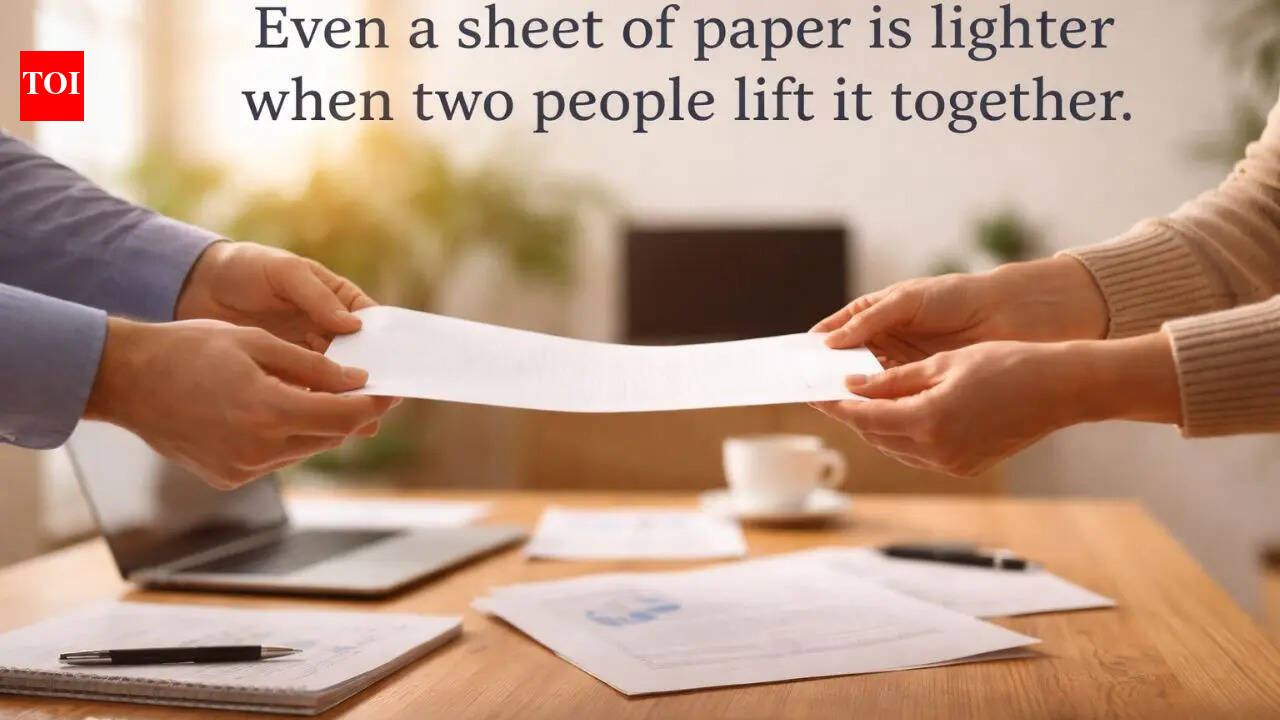 Korean proverb of the day: “Even a sheet of paper is lighter when two people lift it together” | – The Times of India