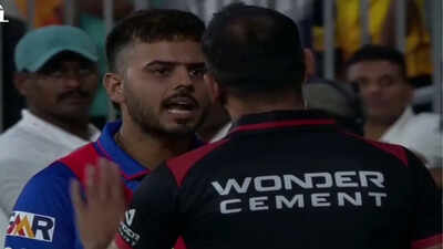 IPL drama! Nitish Rana confronts umpire as Tristan Stubbs denied glove change – Watch | Cricket News – The Times of India