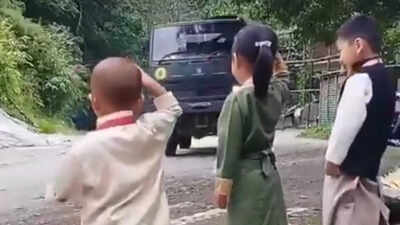 Viral video of kids saluting Army truck melts hearts; internet praises their patriotism