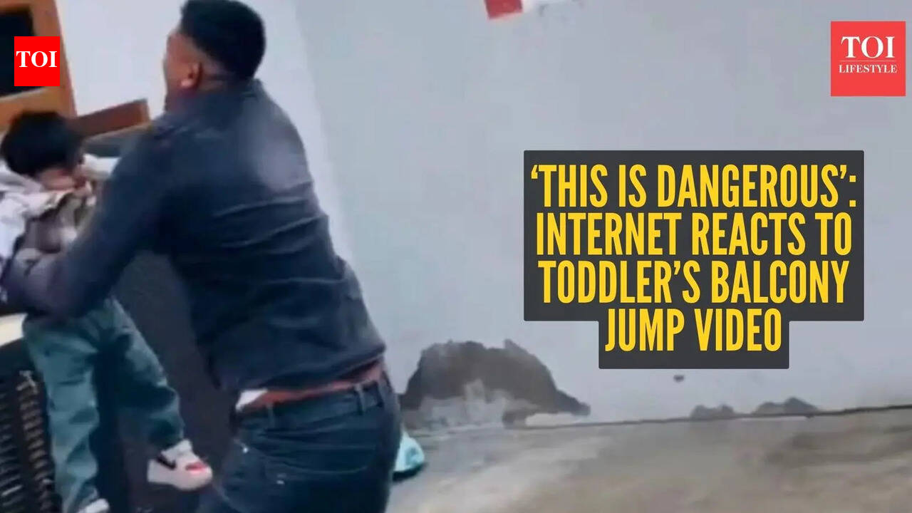 ‘This is dangerous’: Internet reacts to toddler’s balcony jump video