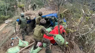 After BSF constable shot dead, security forces destroy 21 illegal bunkers, seize 13 IEDs in Manipur