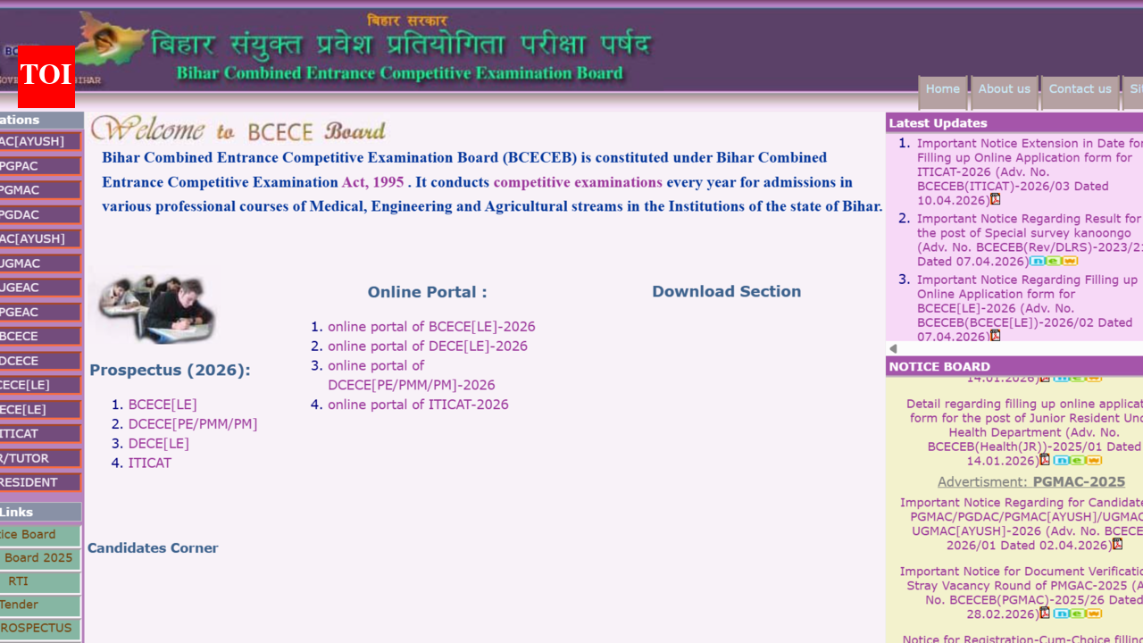 BCECEB Bihar ITI CAT 2026 registration deadline extended: Check new date and direct link to apply