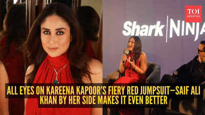  Kareena Kapoor stuns in red Valentino as Saif Ali Khan can’t take eyes off her