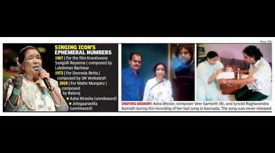 Misremembered debut and unused song: Asha Bhosle’s Kannada story