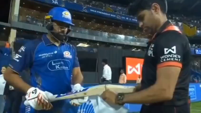 Rohit Sharma left frustrated as bat fails eligibility check before MI chase vs RCB