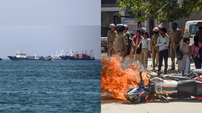 Evening news wrap: US warships move to blockade Hormuz; Noida sees violent protests over wage demands & more