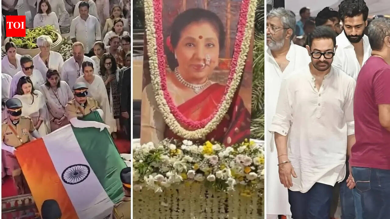 Asha Bhosle cremated with full state honours in Mumbai; industry, political leaders bid emotional farewell to melody queen