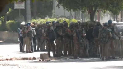 Noida violence Day 2: Protesters regroup in phase-2, stone-pelting reported, cops injured