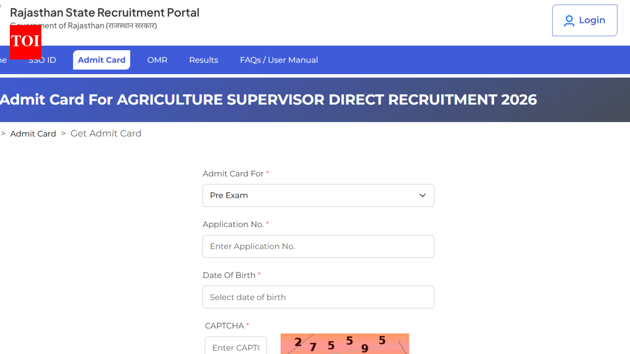 RSMSSB Agriculture Supervisor admit card 2026 released for over 1000 vacancies at rajasthan.gov.in: Direct link to download hall tickets here
