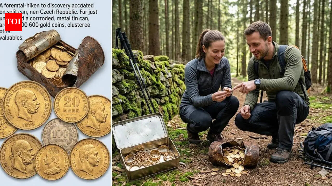 Discovery of 600 gold coins valued at $330,000 by two hikers in a can in the Czech Republic