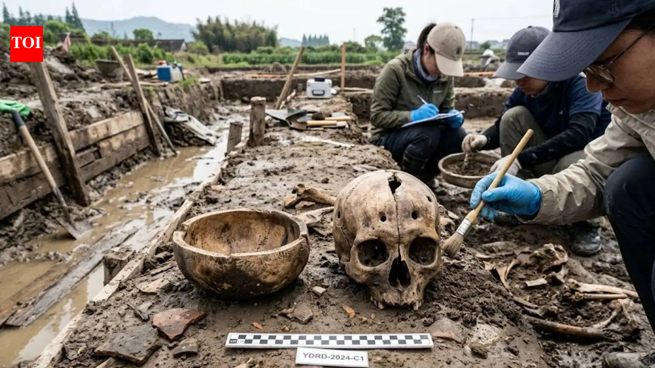 Archaeologists discover 5,000-year-old human bone cups and masks in China’s Yangtze River Delta