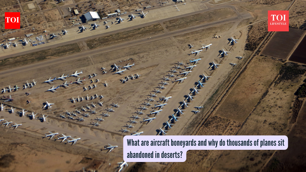 What are aircraft boneyards and why do thousands of planes sit abandoned in deserts?