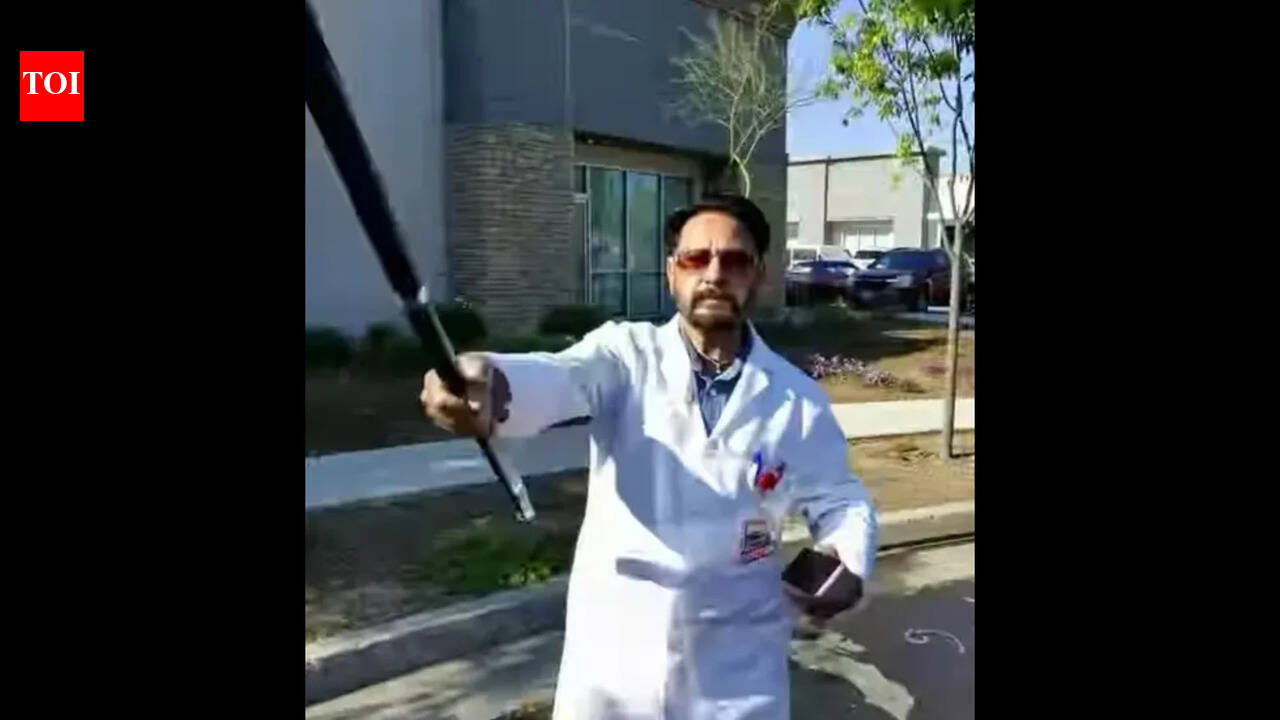 Indian-origin doctor in US seen wielding cane stick during a parking spot fight in viral video