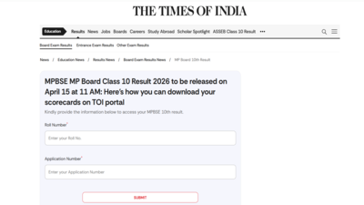 MPBSE Class 10th result 2026: Here’s how you can download scorecards from TOI portal