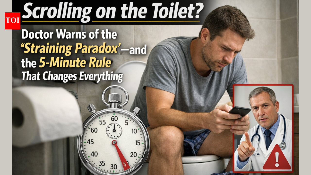 Scrolling on the toilet? Doctor warns of the 'Straining Paradox'—and the 5-minute rule that changes everything