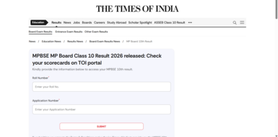 MP Board result 2026 released: Official MPBSE website crashes; direct link to check Class 10, 12 scores on TOI portal