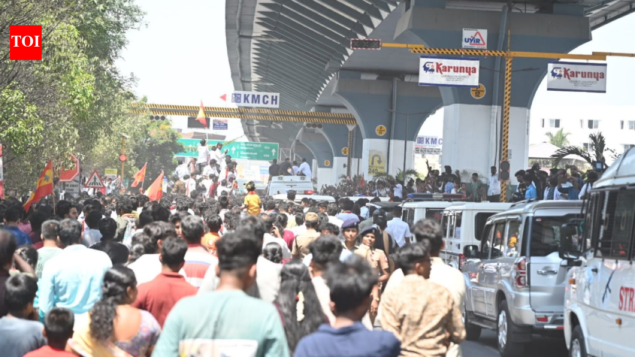 Vijay’s visit to Coimbatore: Two cases registered against TVK functionary, others