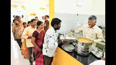 Naidu inaugurates 62 rural Anna Canteens