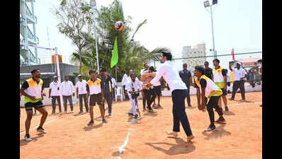 Lokesh inaugurates NTR stadium in Tirupati