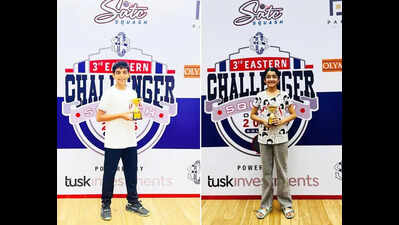 Inaya Andrabi and Veer Shringi of Rajasthan Squash Academy clinch bronze medals at Eastern Challenger 2026 tournament in Kolkata