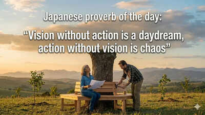 Japanese proverb of the day: “Vision without action is a daydream, action without vision is chaos”