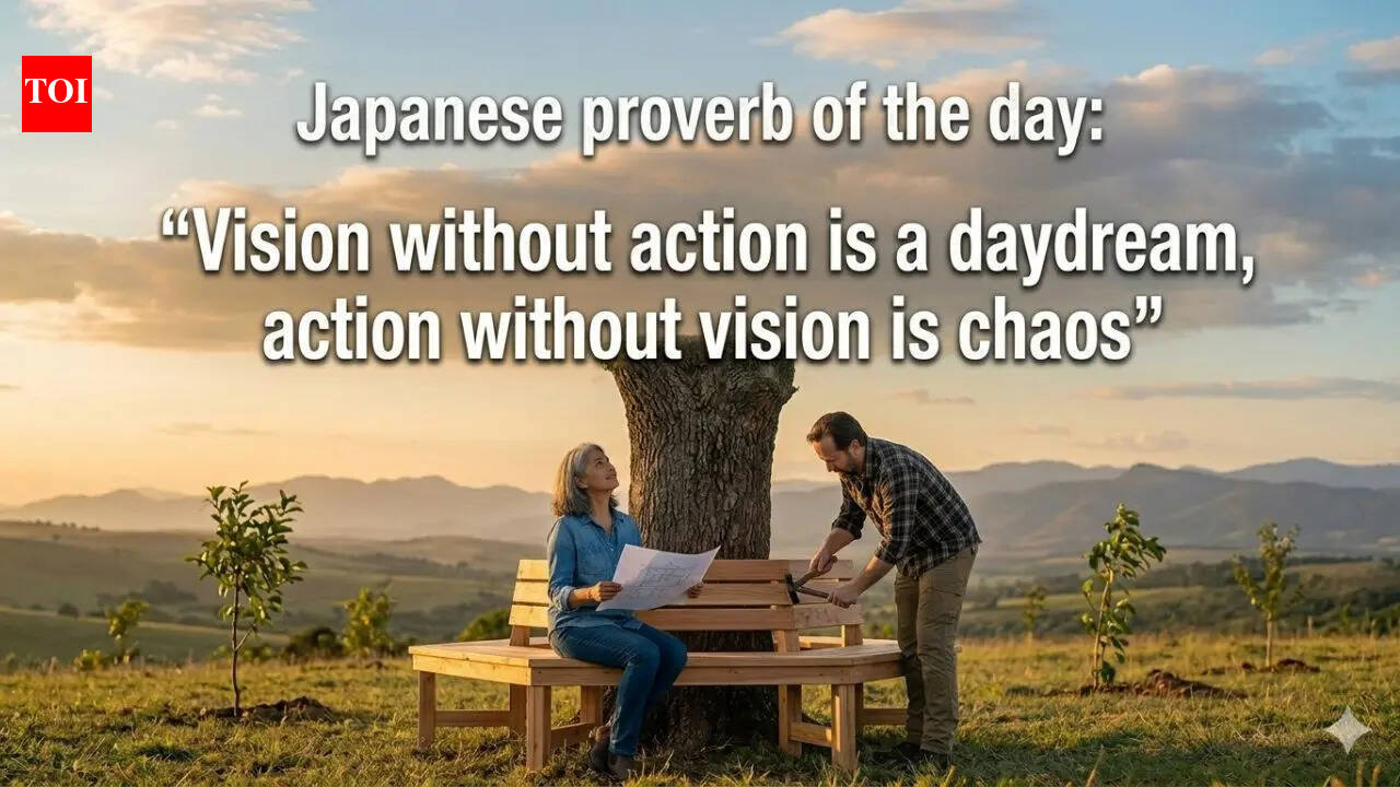 Japanese proverb of the day: “Vision without action is a daydream, action without vision is chaos”