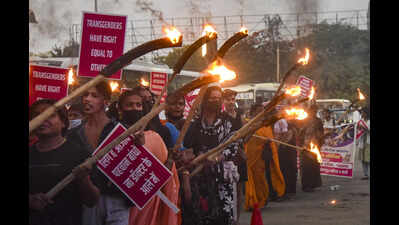 Trans activists protest over identity verification rule