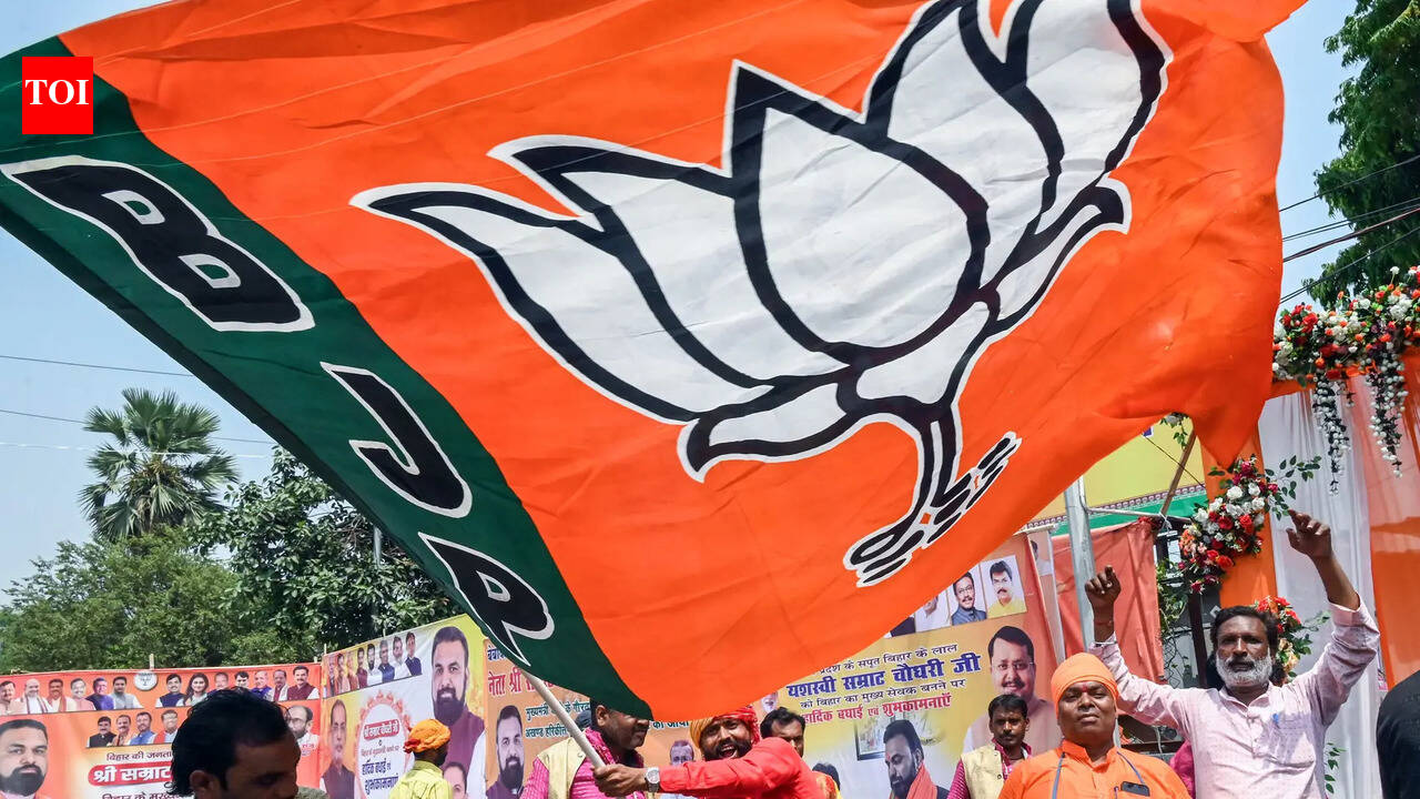 Celebrations erupt at BJP’s office as Samrat takes oath as CM