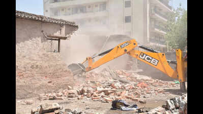 Cops raze gangster Kaushal Chaudhary’s dairy on HSVP land in Gurgaon