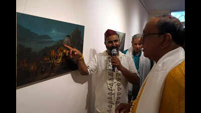 Art work at exhibition a tribute to Himalaya