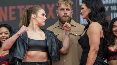  Ronda Rousey and Gina Carano’s warm press conference moment steals the spotlight ahead of blockbuster Netflix MMA showdown