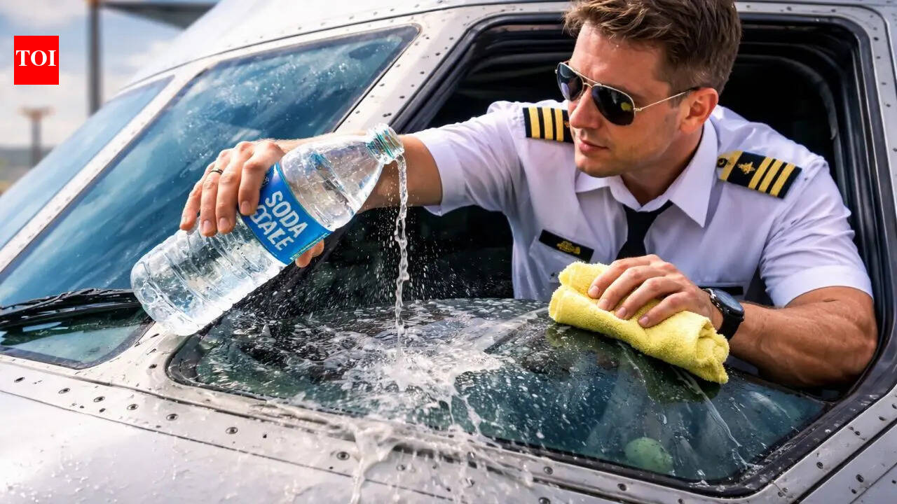 Why do pilots wash aeroplane windows with soda? Know the surprising reason behind it