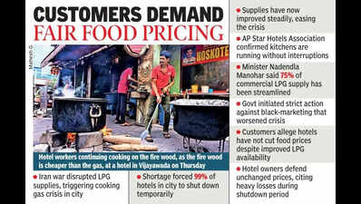 Gas crisis eases in Vijayawada, hotels reopen but price row continues
