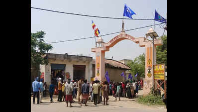 Road blocked in protest against tearing of Ambedkar flag, poster