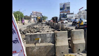 Work begins to reduce steep slope in Gangadham Chowk area, road closure sparks chaos