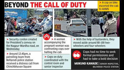 Cops rush to help pregnant woman as traffic stalled for President’s convoy