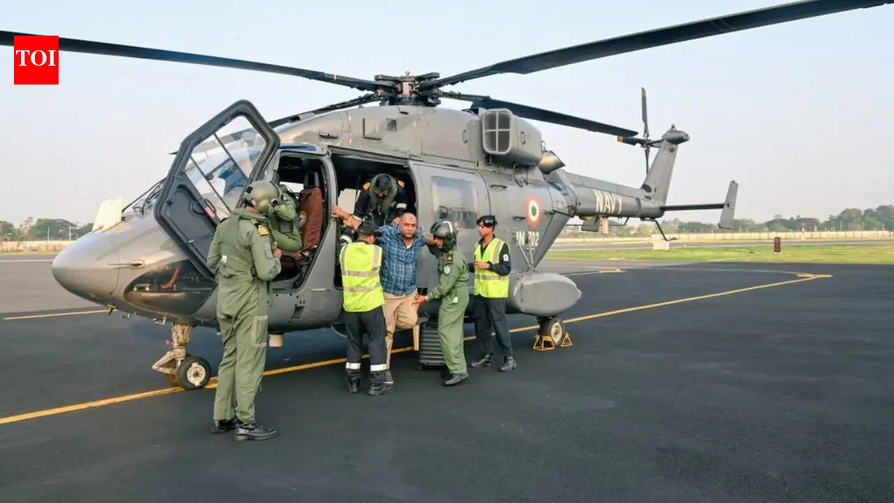 Navy executes high-stakes medevac of offshore rig worker from Arabian Sea