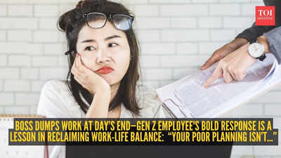 Boss dumps work at day’s end—Gen Z employee's bold response is a lesson in reclaiming work-life balance:  “Your poor planning isn’t...”