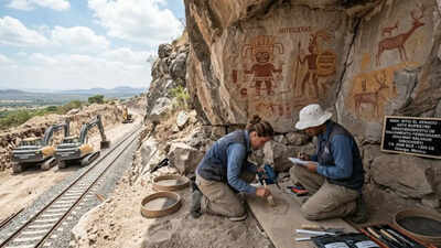 Hidden for 4,000 years: Prehistoric art discovered during Mexico railway construction