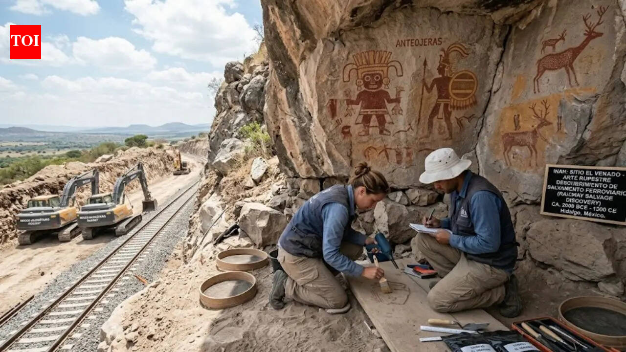 Hidden for 4,000 years: Prehistoric art discovered during Mexico railway construction