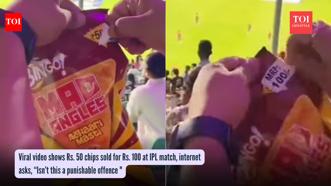 Viral video shows Rs. 50 chips sold for Rs. 100 at IPL match, internet asks, “Isn’t this a punishable offence "