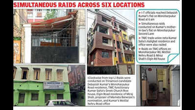 Face-off: I-T teams overrun Didi’s south Kolkata neighbourhood, Trinamool workers stand on vigil