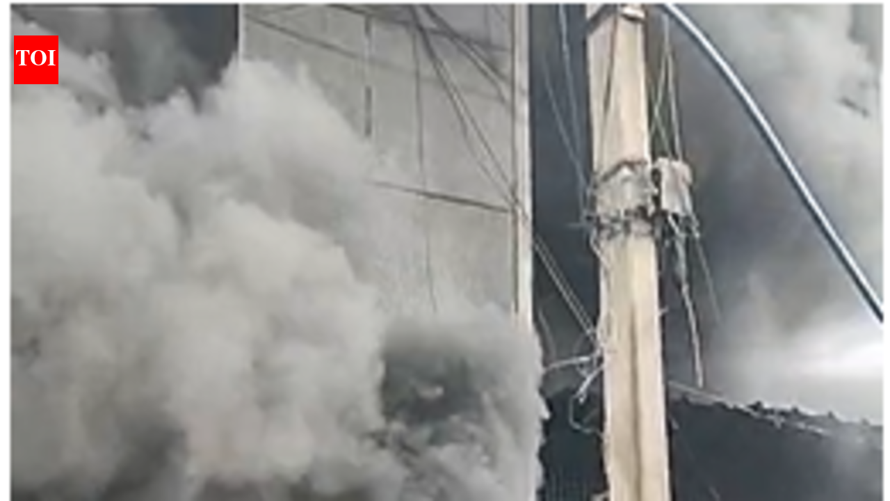 Fire breaks out inside Narela shoe factory, over 90 firefighters deployed