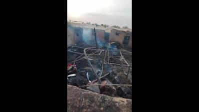 Farmer’s huts, valuables gutted in fire