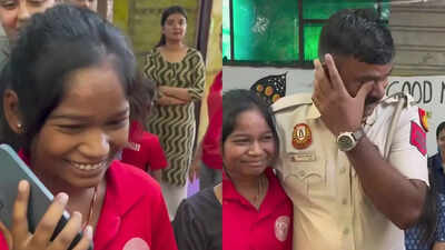 Head constable's support helps girl clear class 10 boards; emotional celebration video goes viral