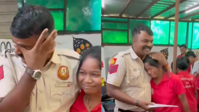  MP girl clears Class 10 and why she hugged and thanked this Delhi police constable